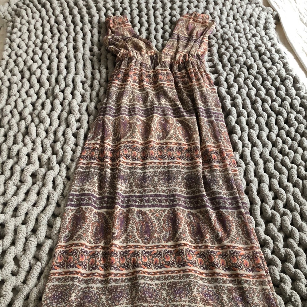 Grecian inspired paisley maxi